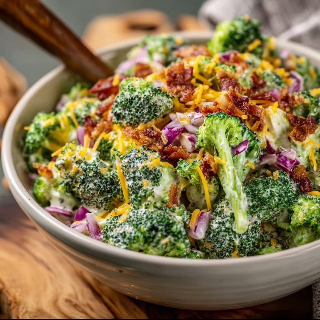 Amish Broccoli Cheddar Salad