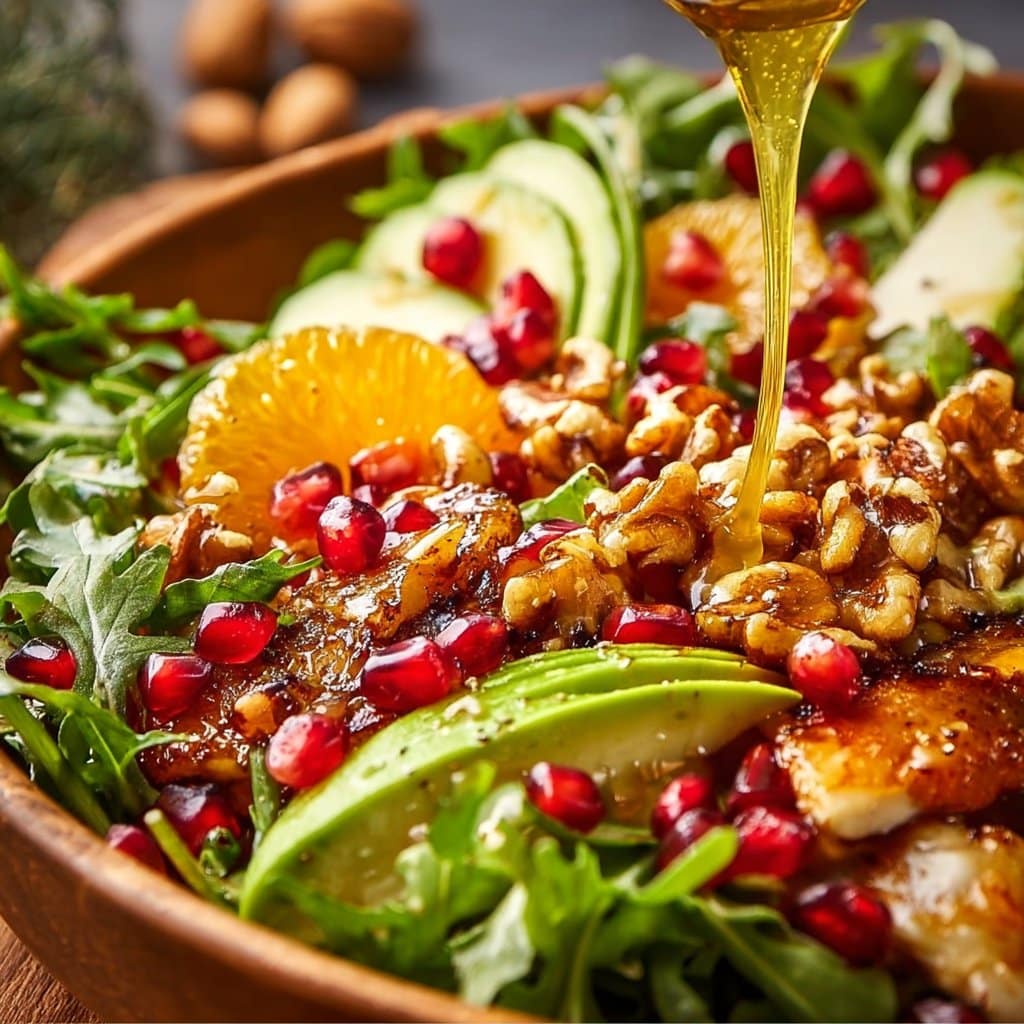 Winter Christmas Salad With Honey Mustard Dressing 4 Winter Christmas Salad With Honey Mustard Dressing
