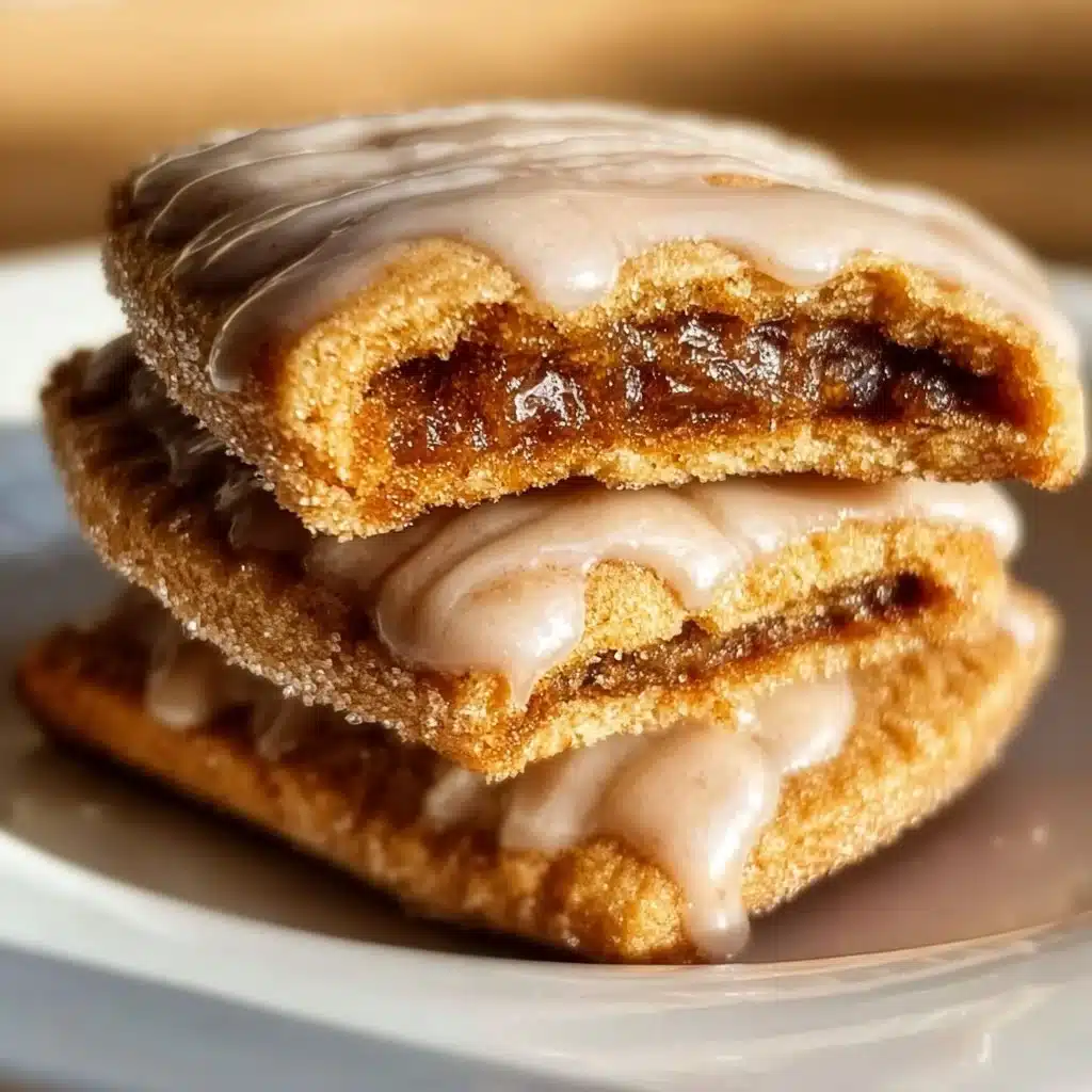 Freshly baked Brown Sugar Pop Tart Cookies on a cooling rack