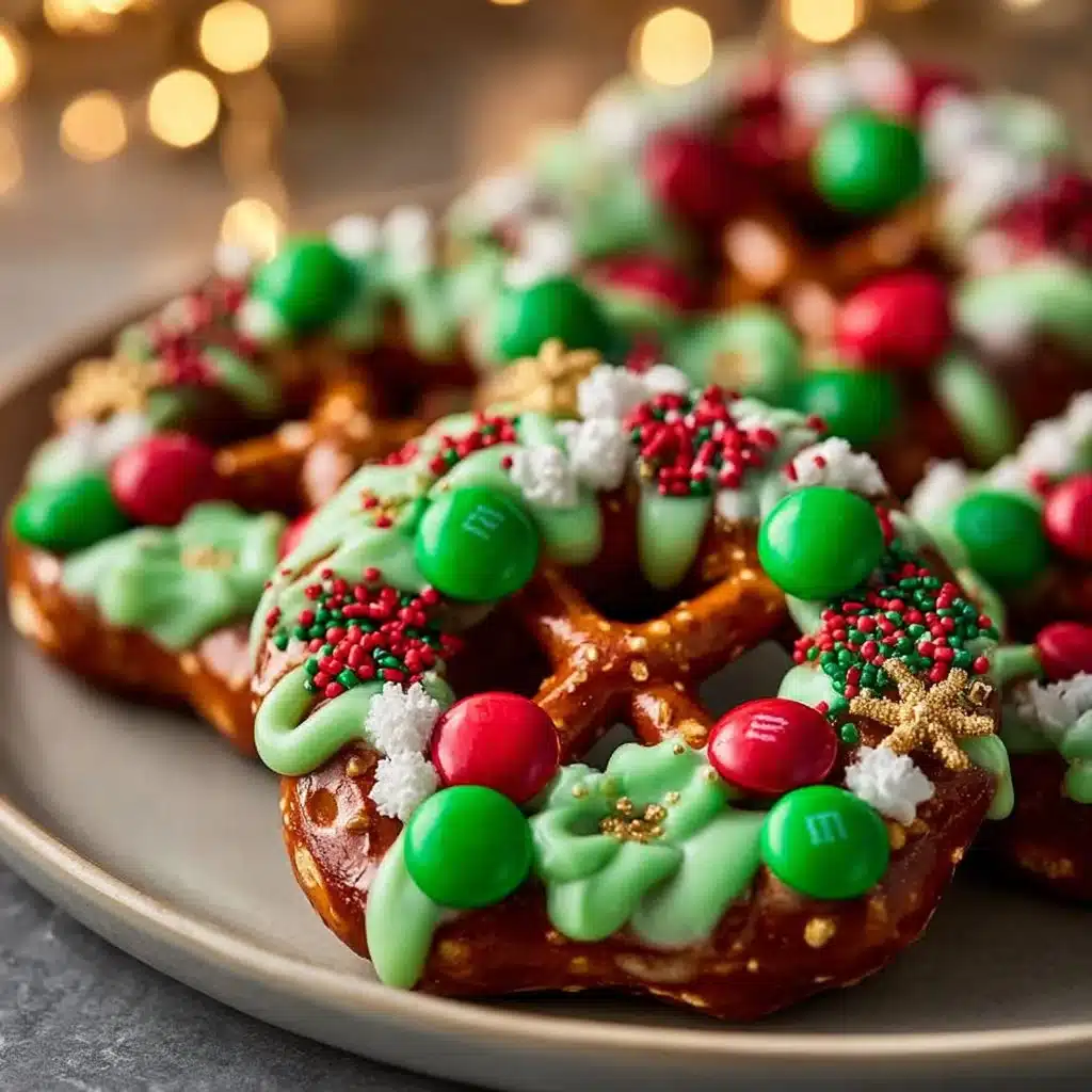 Chocolate Covered Pretzels 3 Delicious chocolate covered pretzels arranged on a platter.
