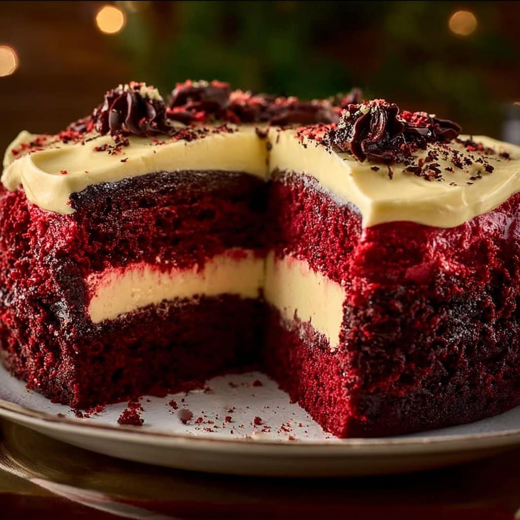 Decadent Red Velvet Cheesecake Layer Cake