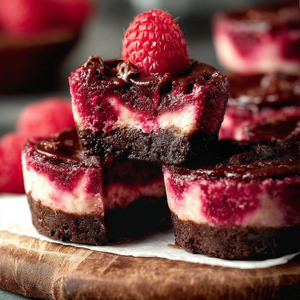 Raspberry Cheesecake Bites with Chocolate Crust 4 Raspberry Cheesecake Bites with Chocolate Crust