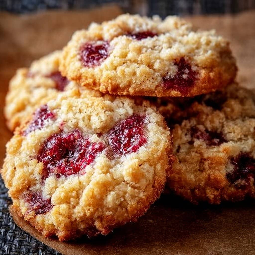 Buttery Raspberry Crumble Cookies 4 Buttery Raspberry Crumble Cookies
