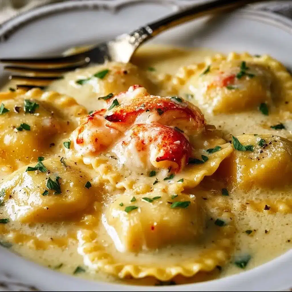Delicious Lobster Ravioli served in a rich Lemon Butter Sauce