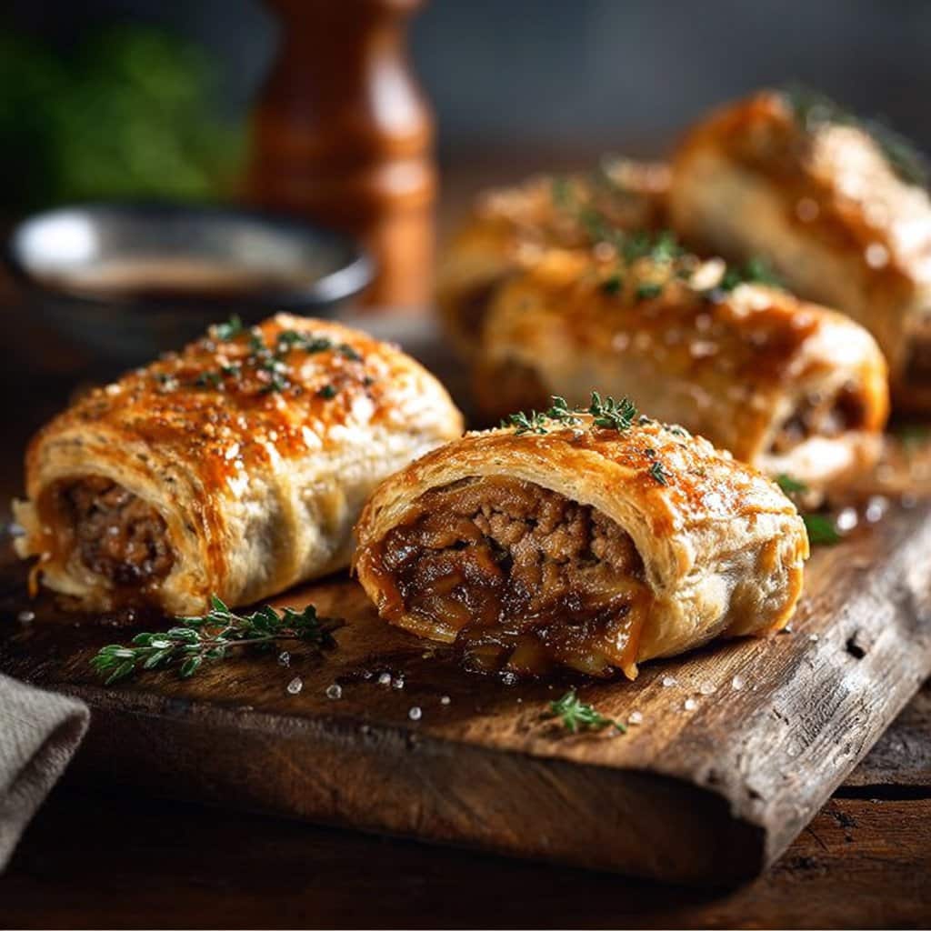Savory French Onion Sausage Rolls