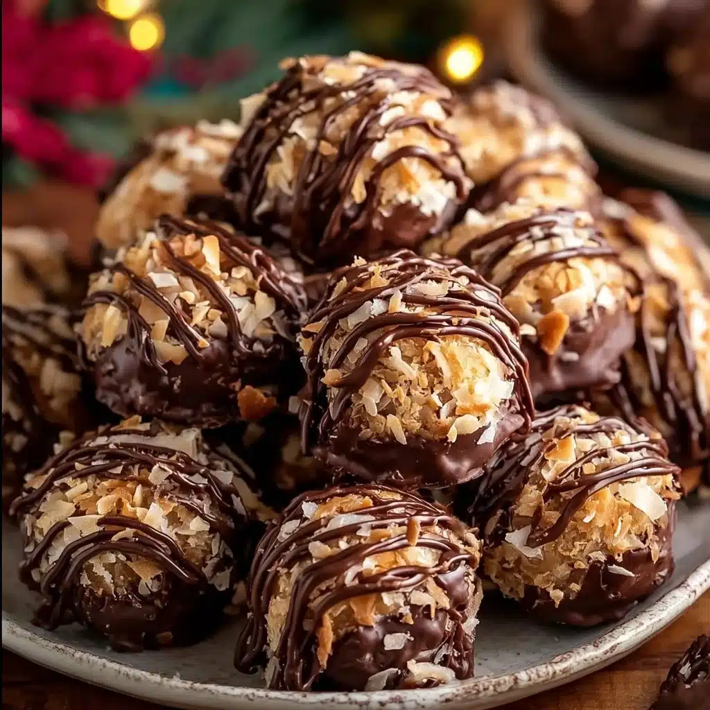 Delicious Samoa Truffles with tropical flavors