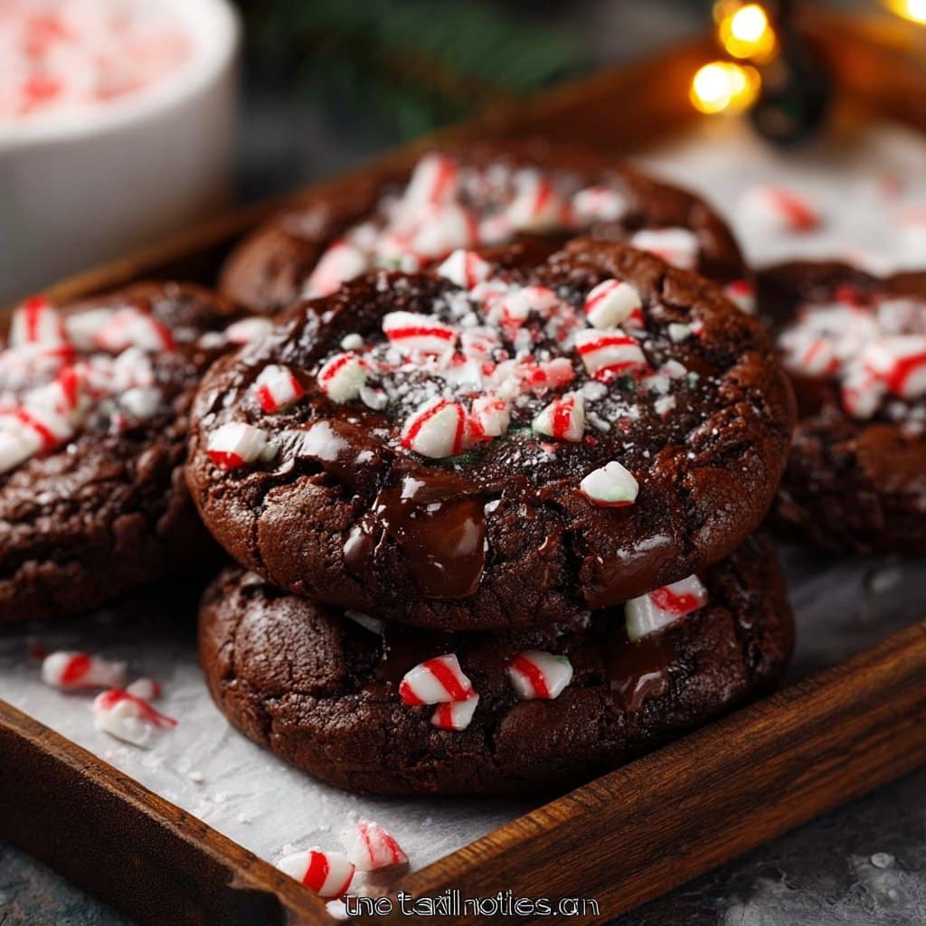 Chocolate Peppermint Brownie Cookies